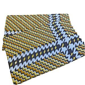 2 Vintage Handmade Pillowcases Standard Size Multicolor Southwestern Zig Zag Hem